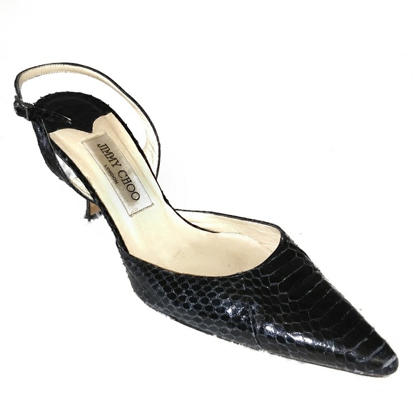 Jimmy Choo Shoes - Authentic Jimmy Choo Snake Pointed Toe Pumps Heels